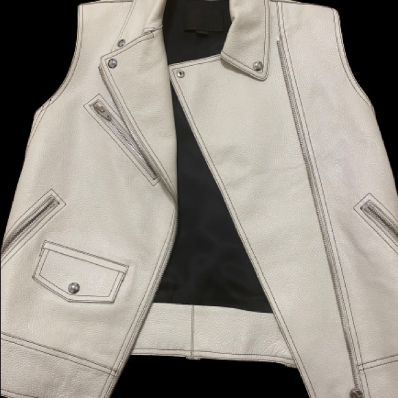 COPY - Alexander Wang Cellophane White Leather Vest - Picture 7 of 11